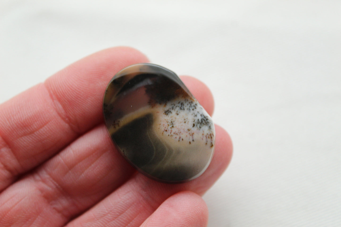 Freeform Dendritic Agate Cabochon Gemstone