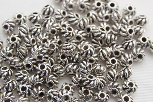 Lot of 100 rondelle Metal Beads 8MM