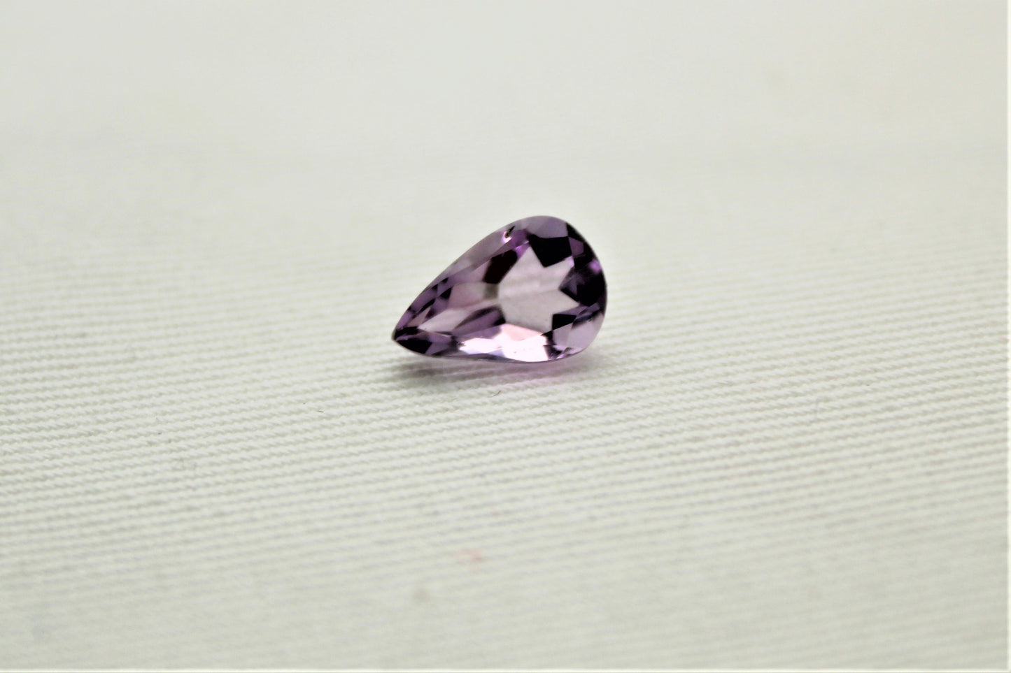 Long Pear Faceted Amethyst Gemstone purple