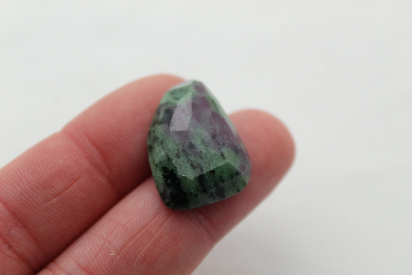 Ruby Zoisite Rose cut Cabochon Gemstone pink green