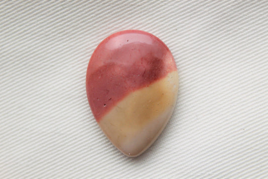 Teardrop Mookaite Cabochon Gemstone pink 30x22MM