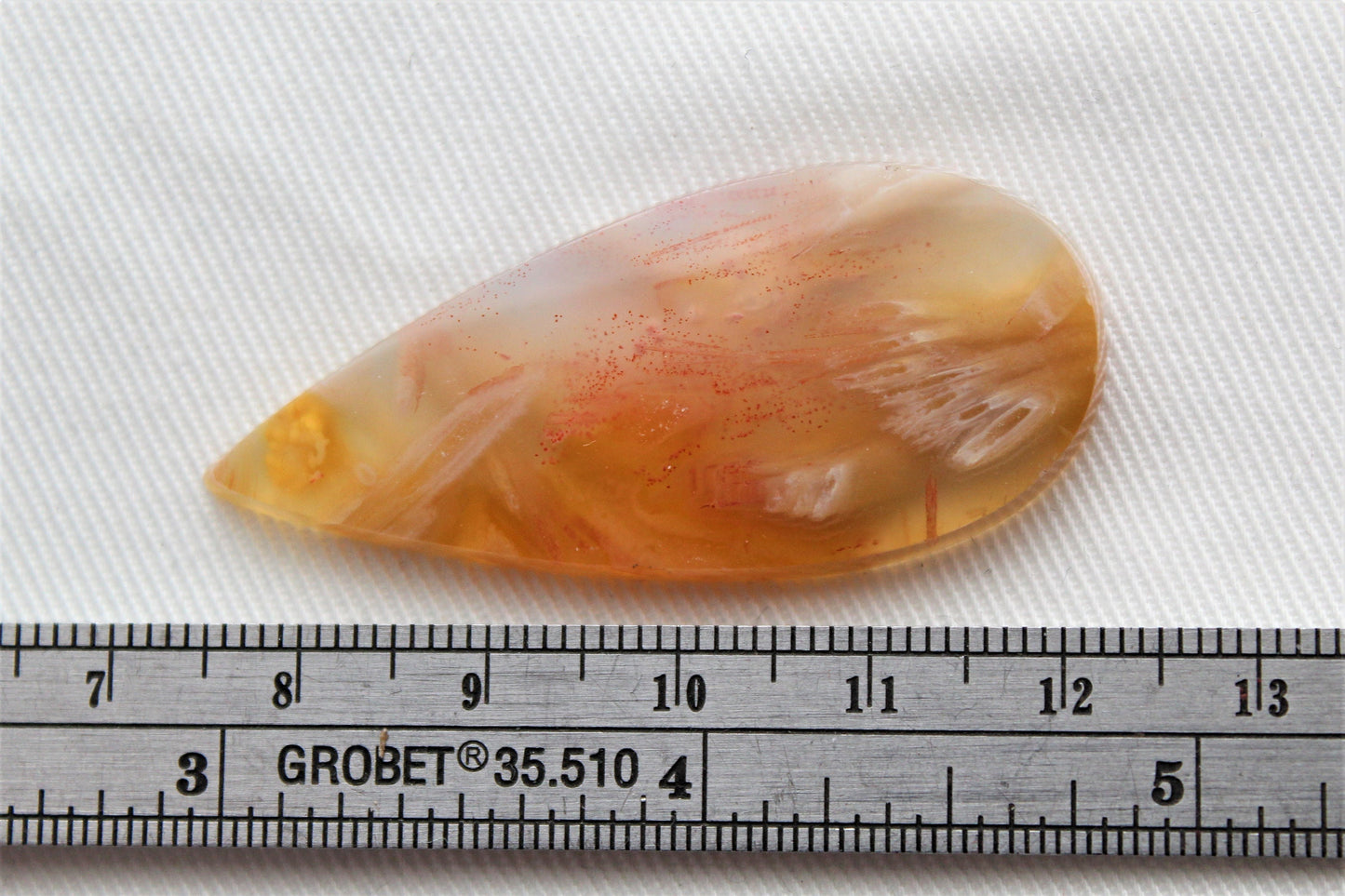 Excellent Tube Agate Cabochon Transludent Gemstone Jaune