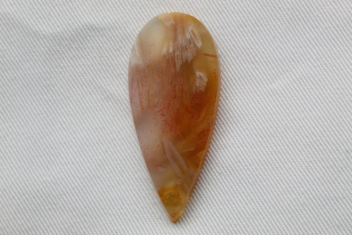 Excellent Tube Agate Cabochon Transludent Gemstone Jaune