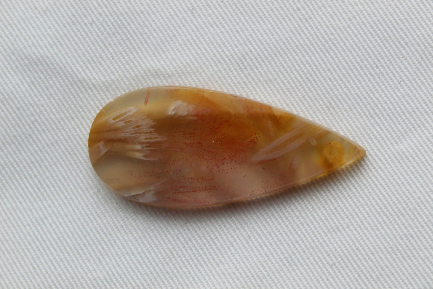 Excellent Tube Agate Cabochon Transludent Gemstone Jaune