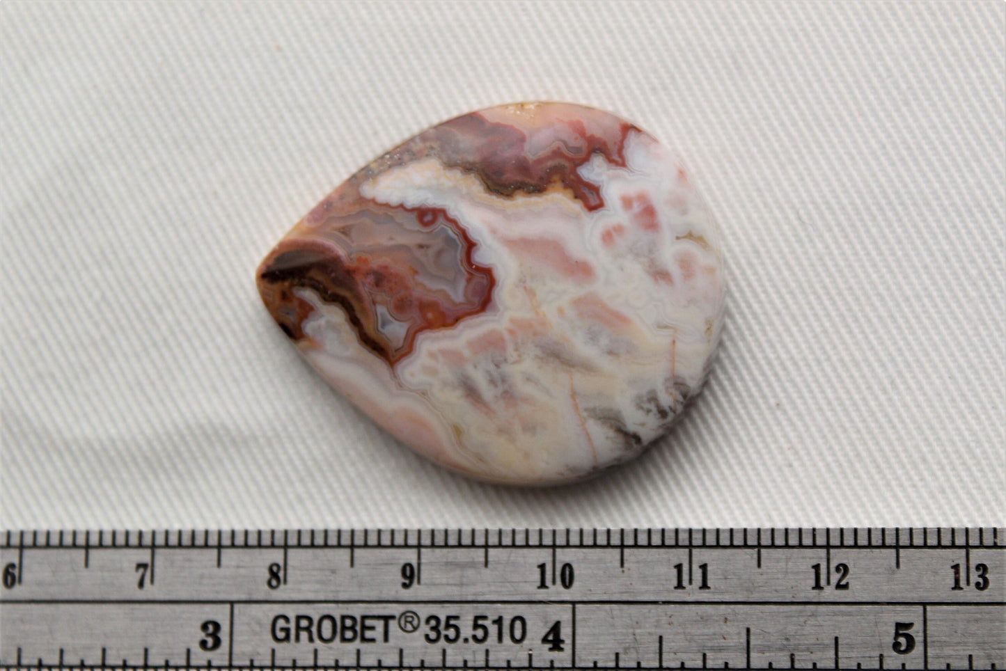 Indonesian Plume Agate Cabochon Gemstone Pear