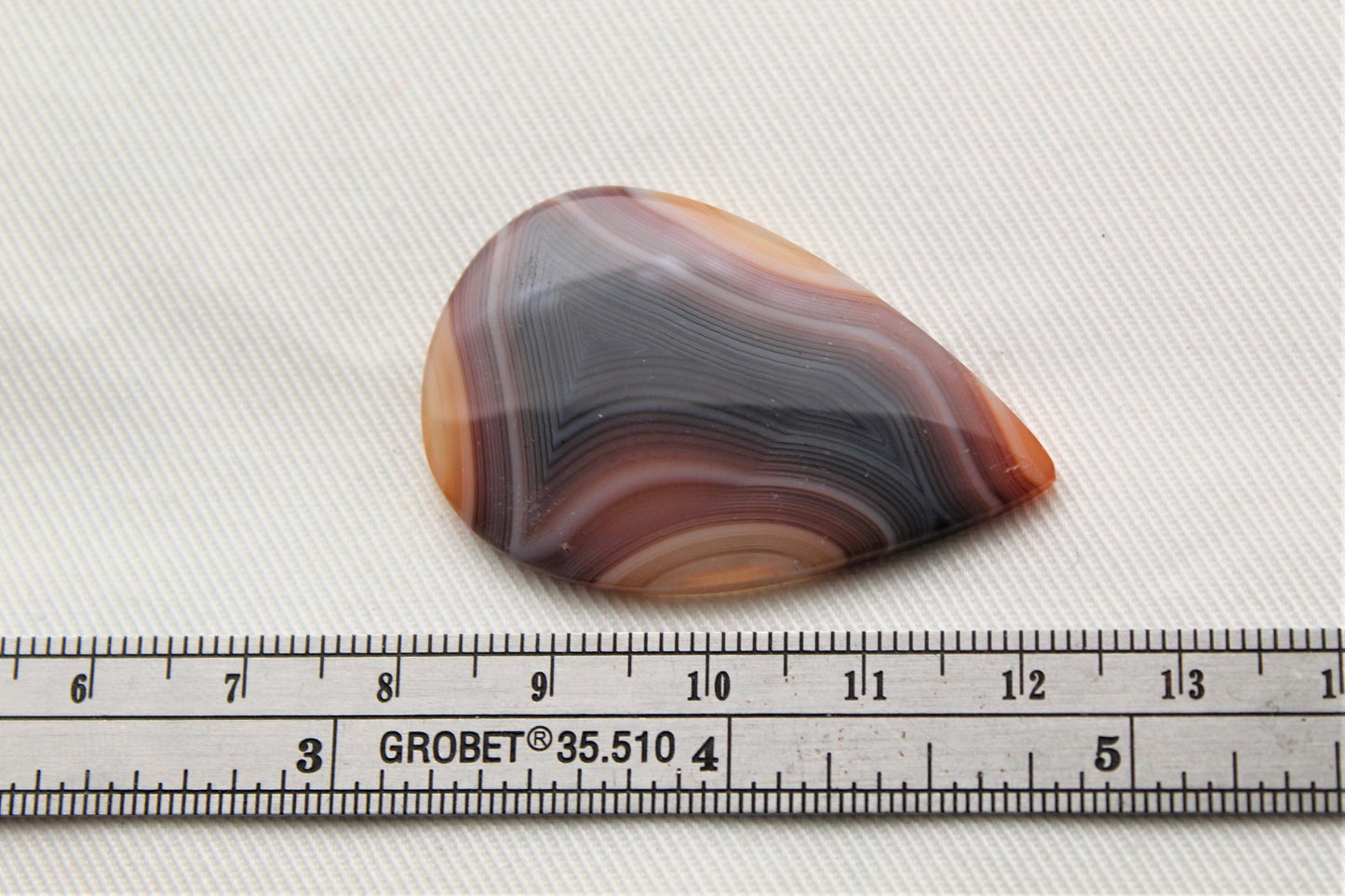 Banded Agate Cabochon Gemstone teardrop natural