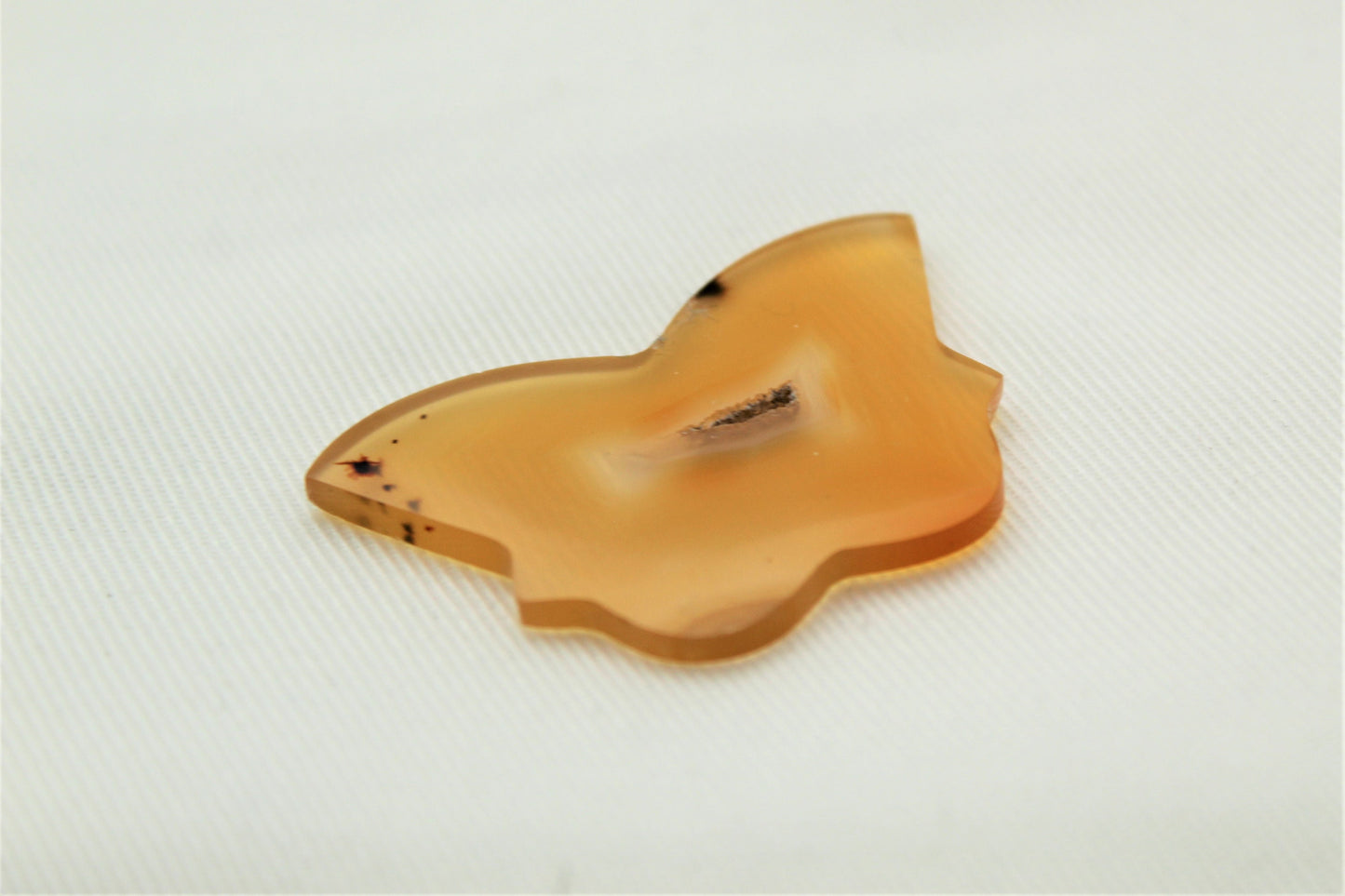 Butterfly Banded Agate Cabochon Gemstone yellow clear