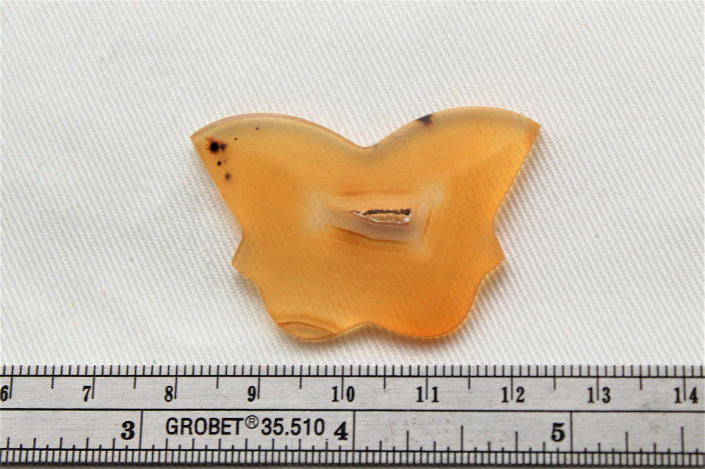 Butterfly Banded Agate Cabochon Gemstone yellow clear