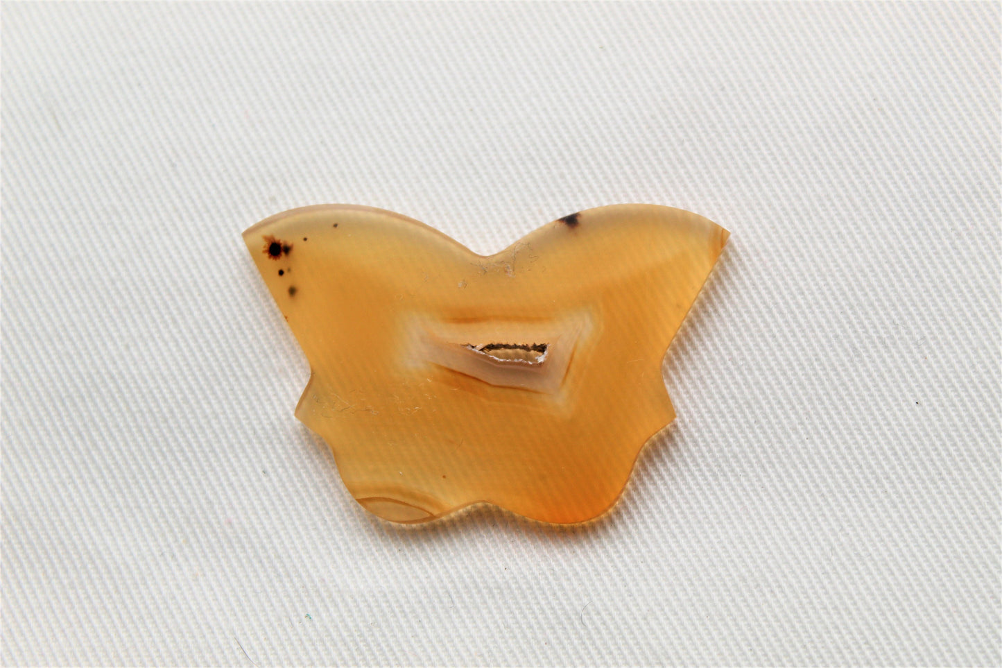 Butterfly Banded Agate Cabochon Gemstone yellow clear