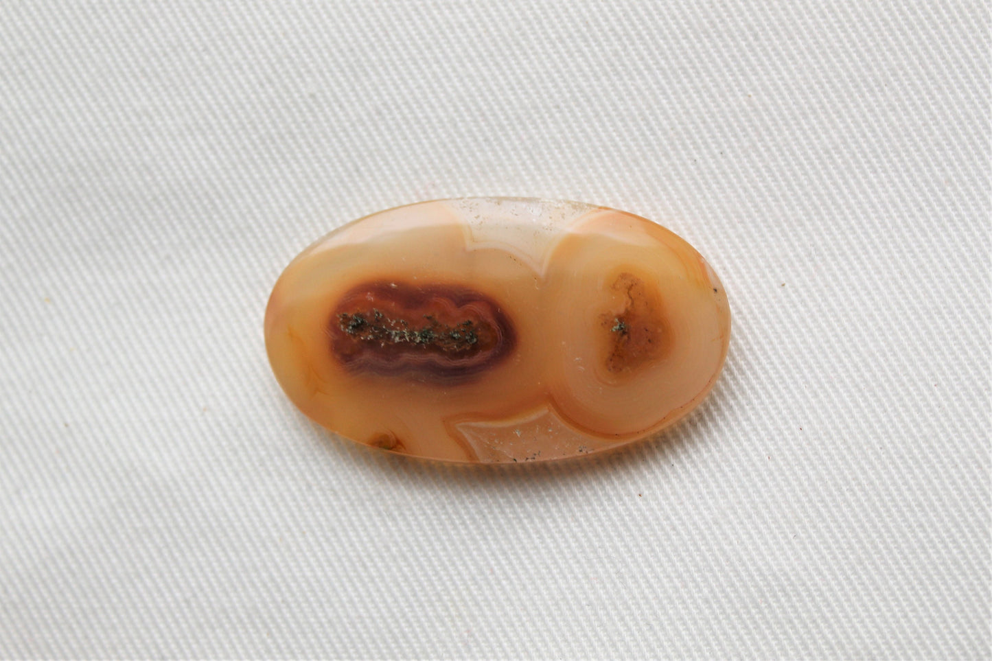 Oval Agate cabochon yellow gemstone 38x22MM