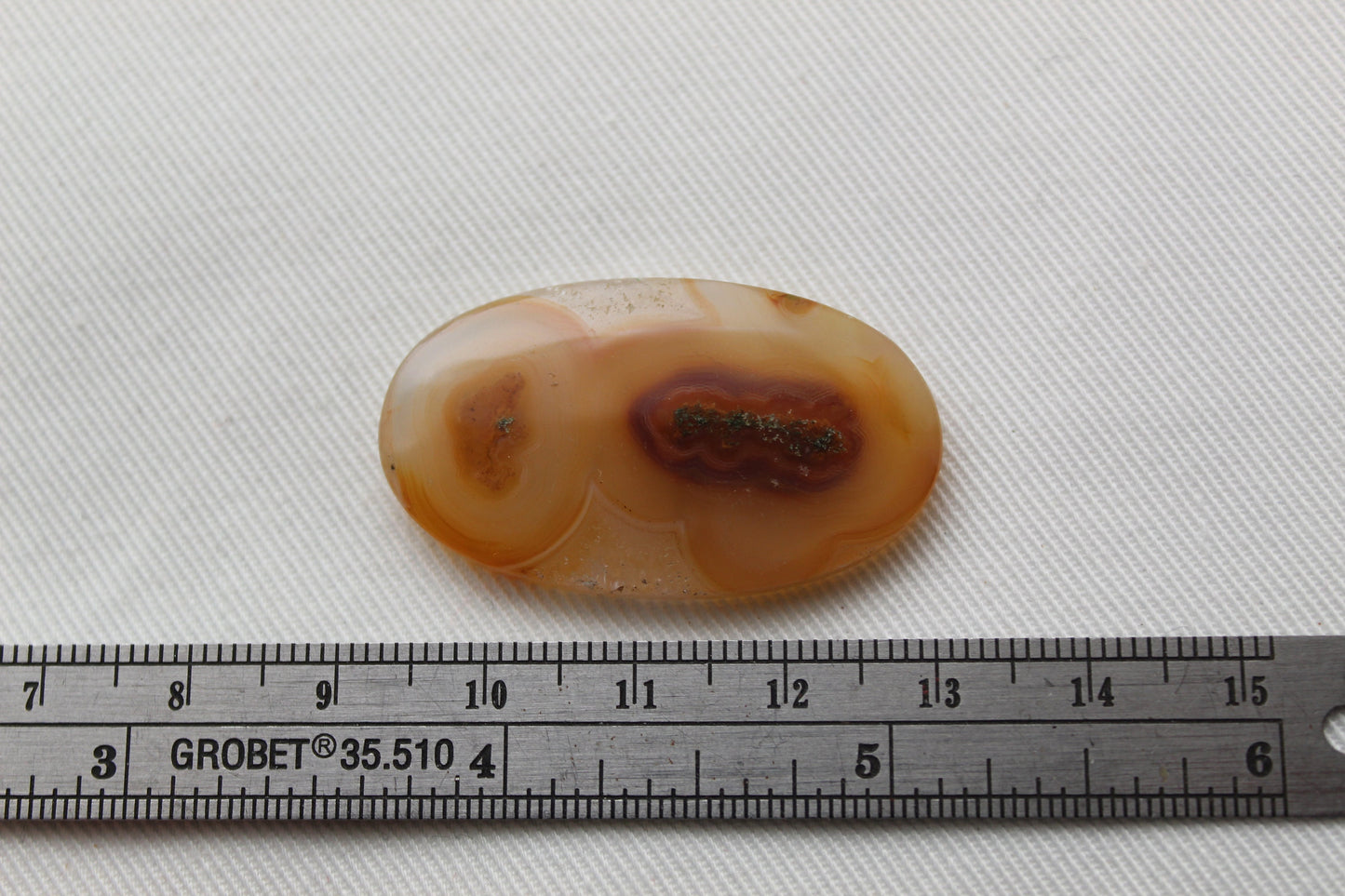 Oval Agate cabochon yellow gemstone 38x22MM