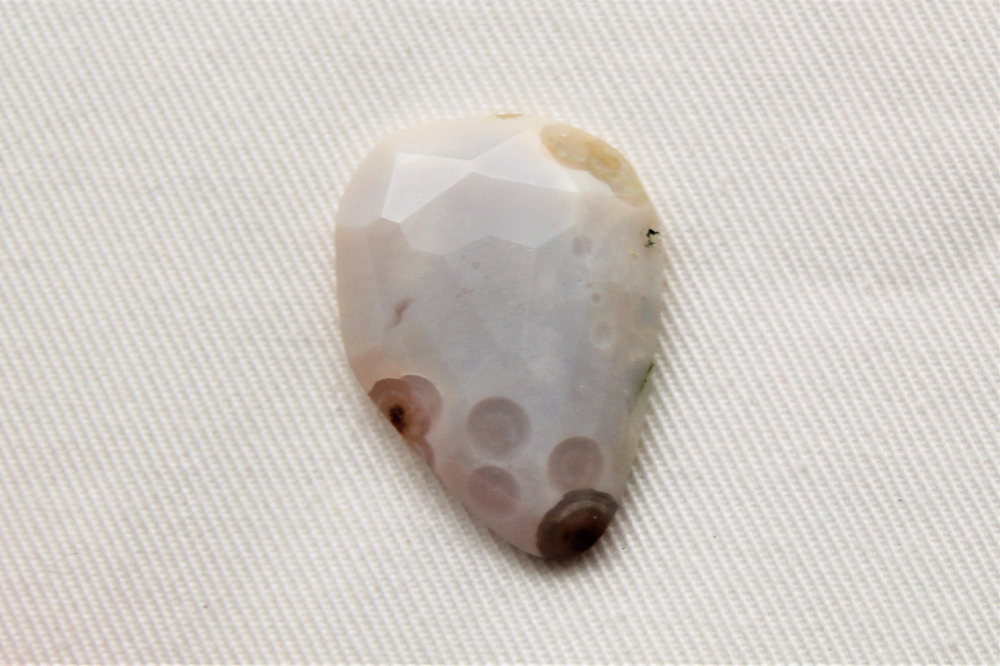 White Rose cut Ocean Jasper Cabochon Gemstone freeform