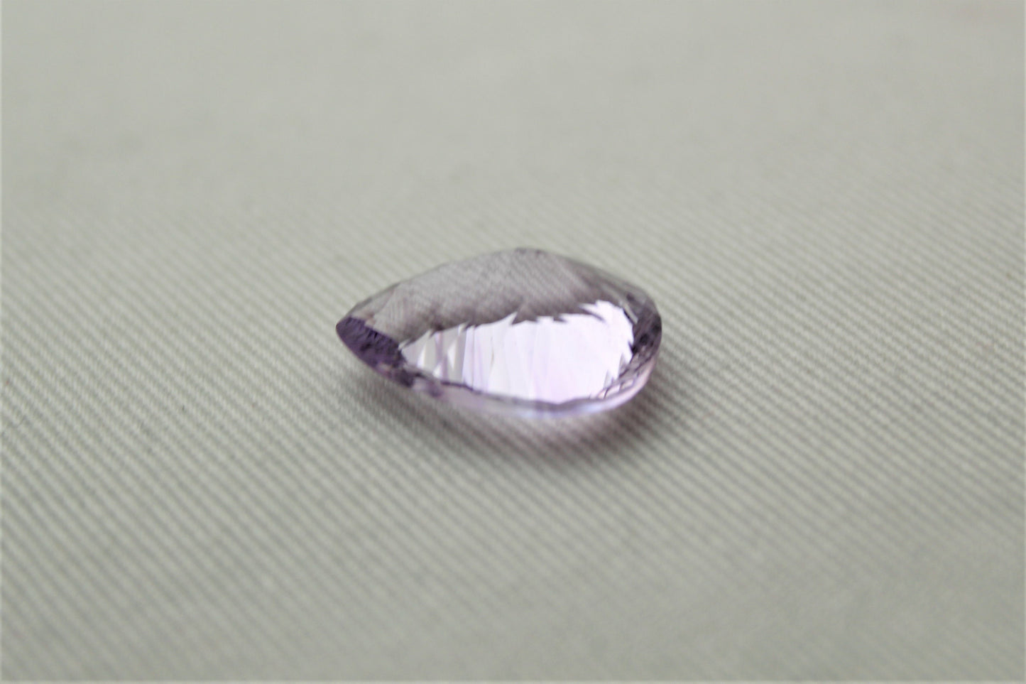 Pear Faceted Amethyst  Gemstone purple natural