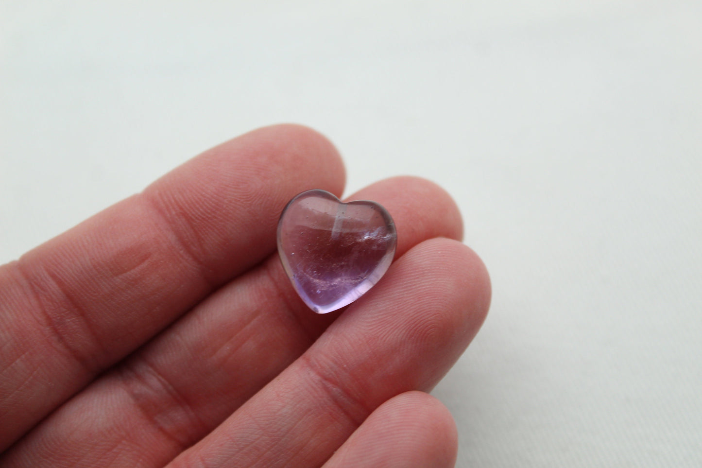 Nice Ametrice heart Gemstone purple yellow