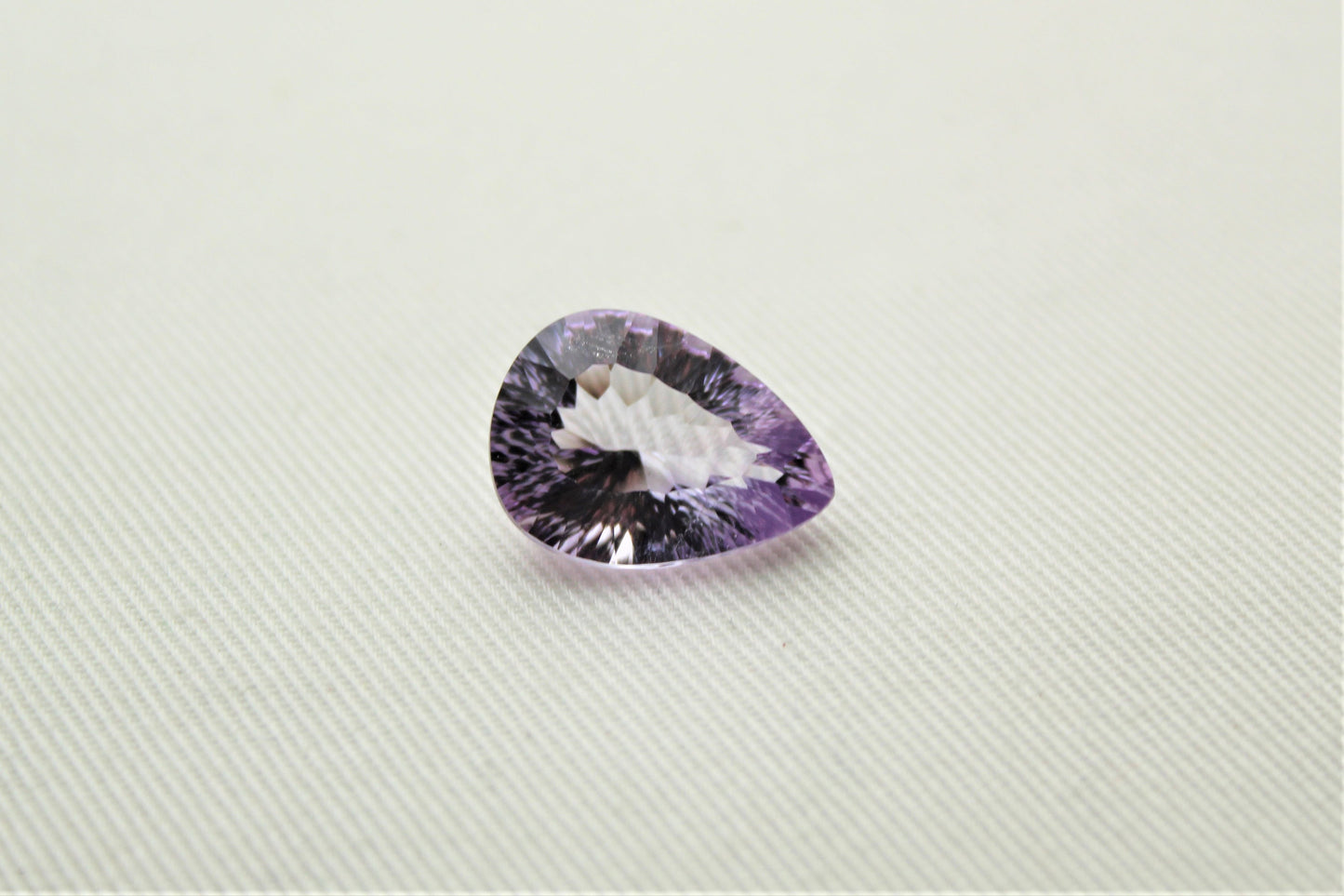 Pear Faceted Amethyst  Gemstone purple natural