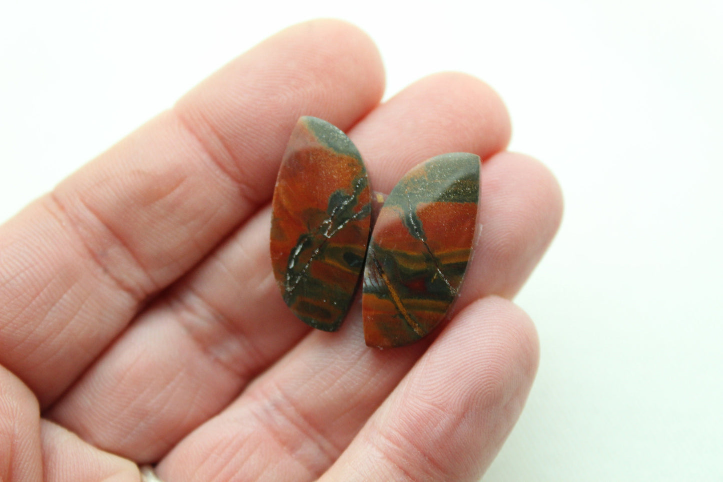 Nice Australian Jasper Cabochon Pair