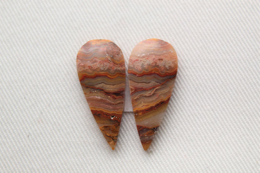 Cabochons d'agate à bandes gemme poire larme multi couleurs