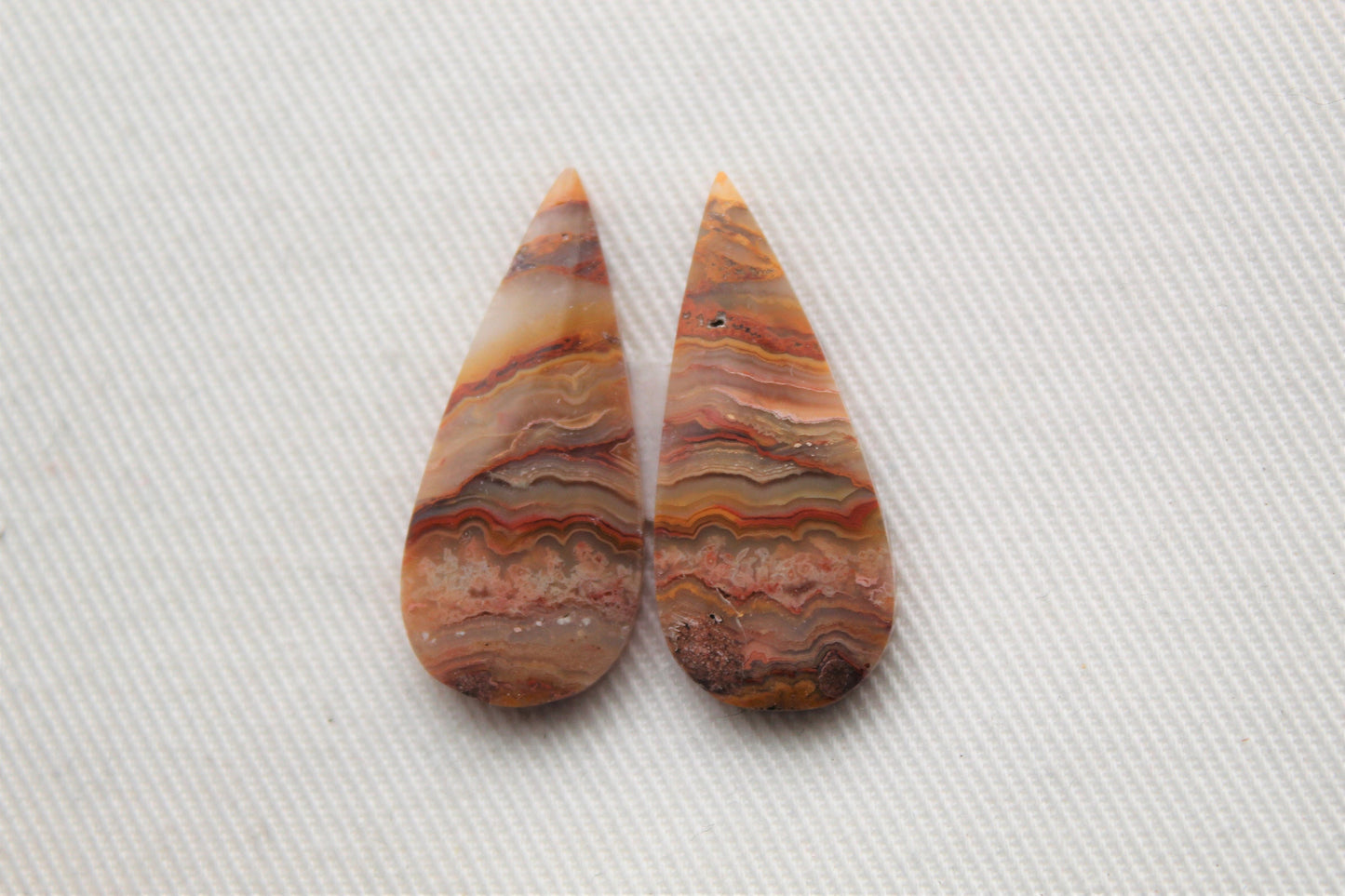 Cabochons d'agate à bandes gemme poire larme multi couleurs