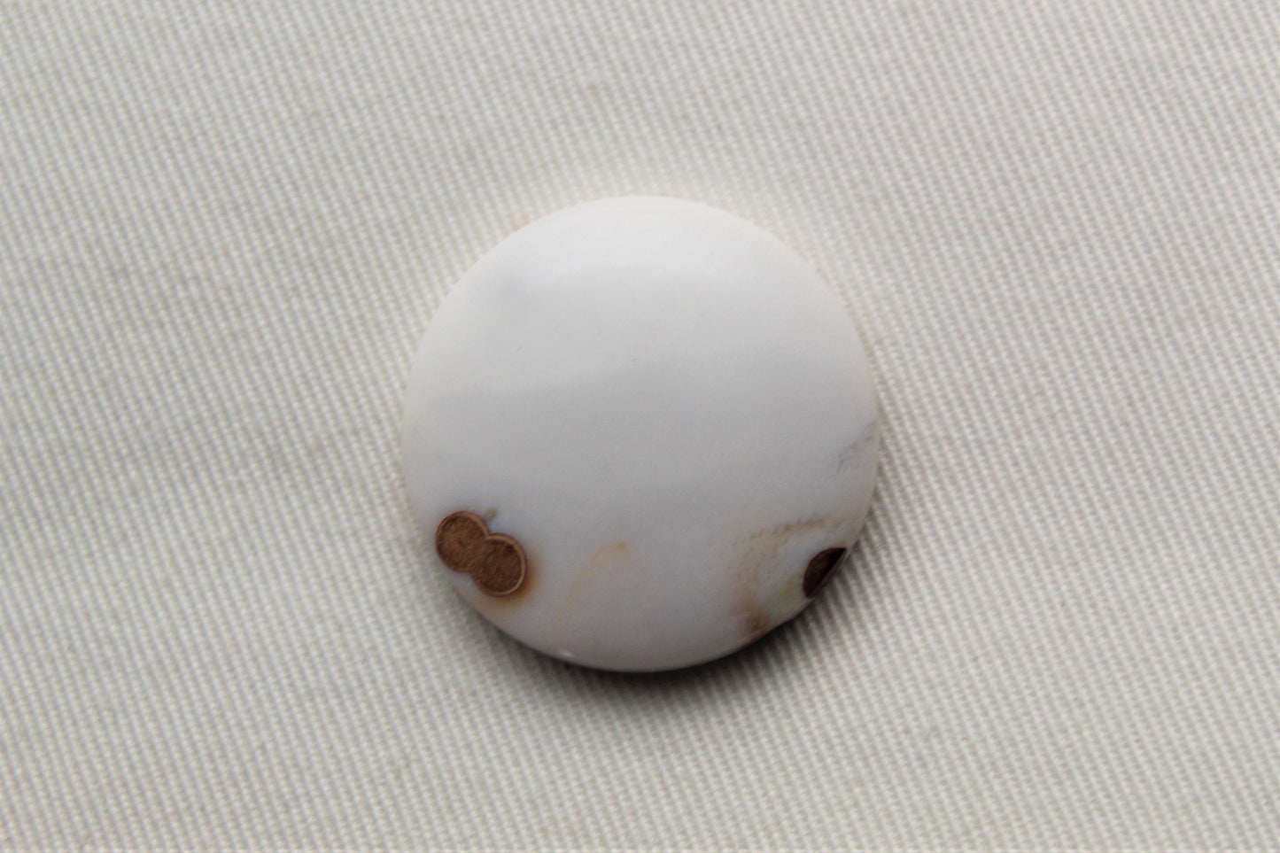 Cabochon rond jaspe océan pierre gemme blanche 30MM