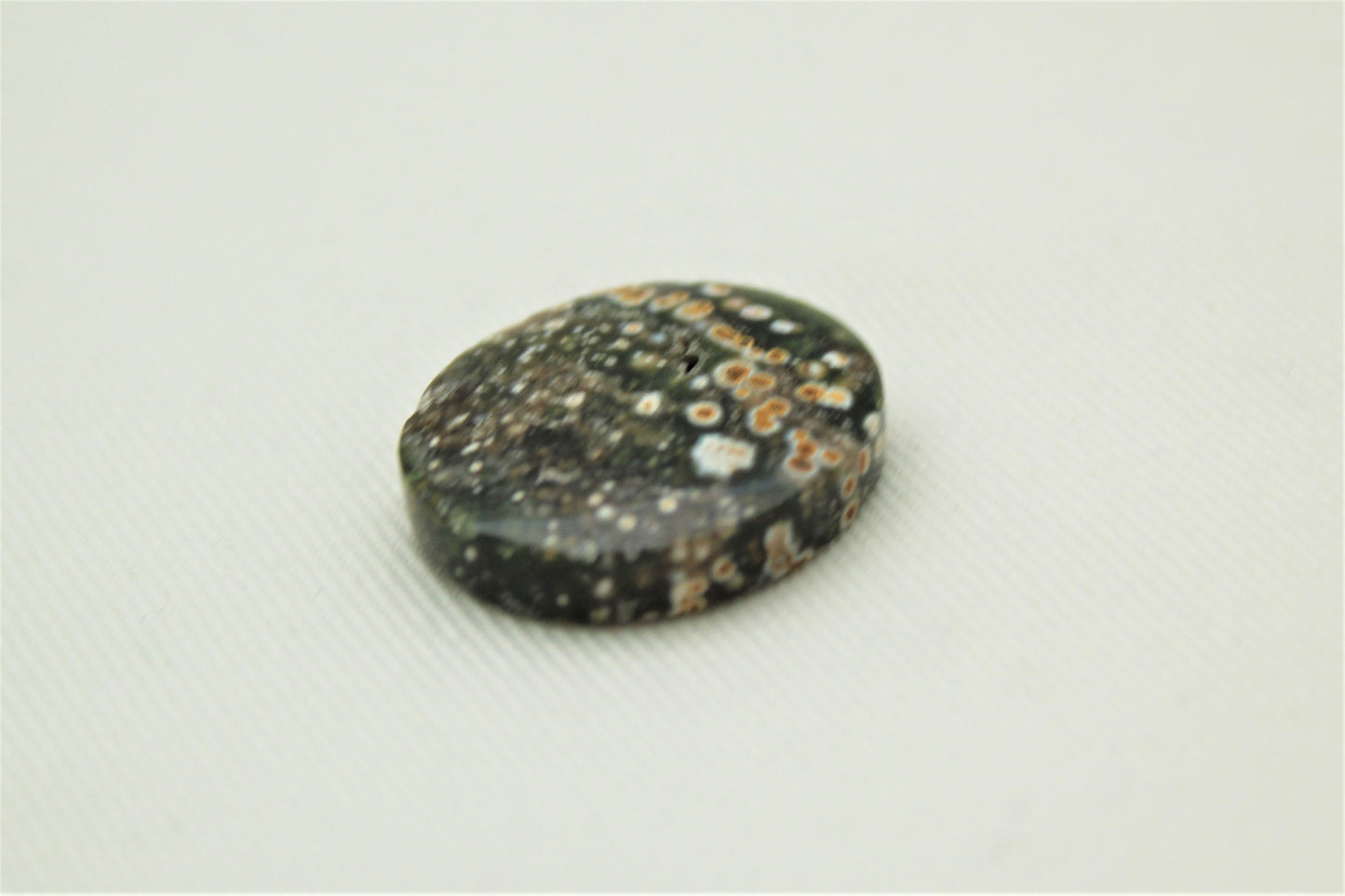 Ocean Jasper semi Oval Cabochon Gemstone vert jaune