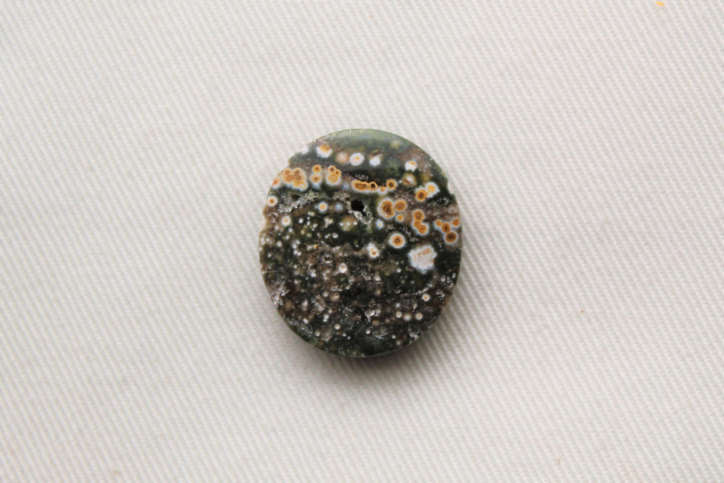 Ocean Jasper semi Oval Cabochon Gemstone vert jaune