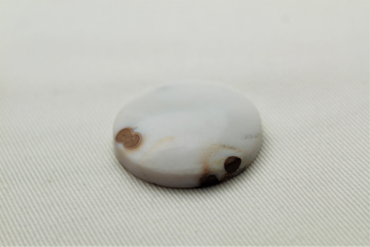 Cabochon rond jaspe océan pierre gemme blanche 30MM