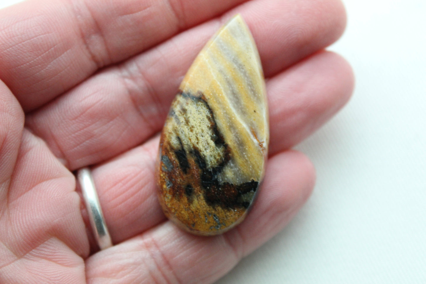 Fossil Wood Gemstone teardrop