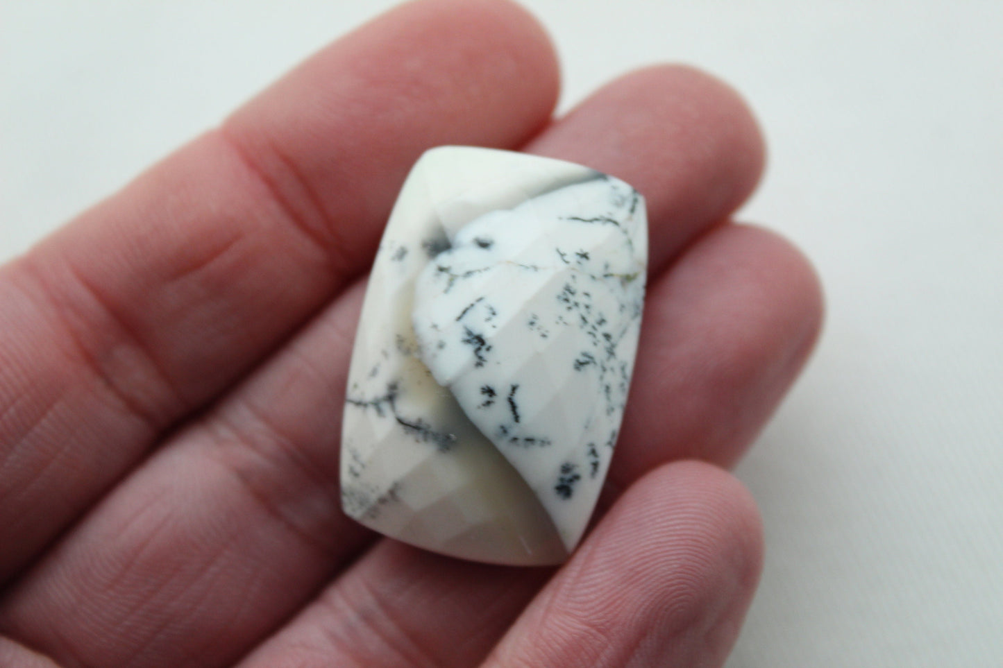 Dendritic Agate Faceted Cabochon Gemstone