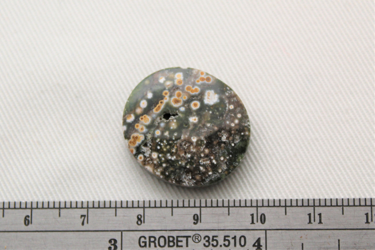 Ocean Jasper semi Oval Cabochon Gemstone vert jaune