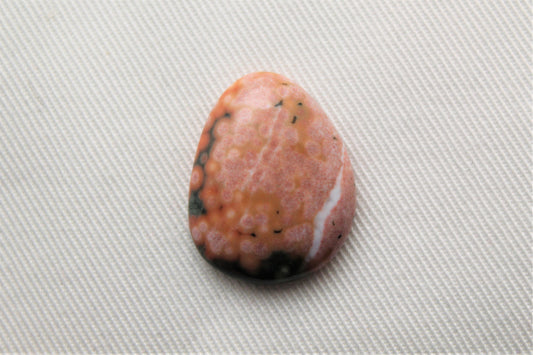 Ocean Jasper Cabochon Gemstone pierre verte rose de forme libre