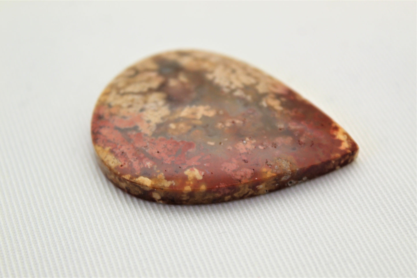 Large Plume Agate teardrop Cabochon Gemstone