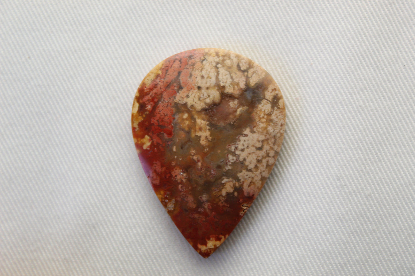 Large Plume Agate teardrop Cabochon Gemstone