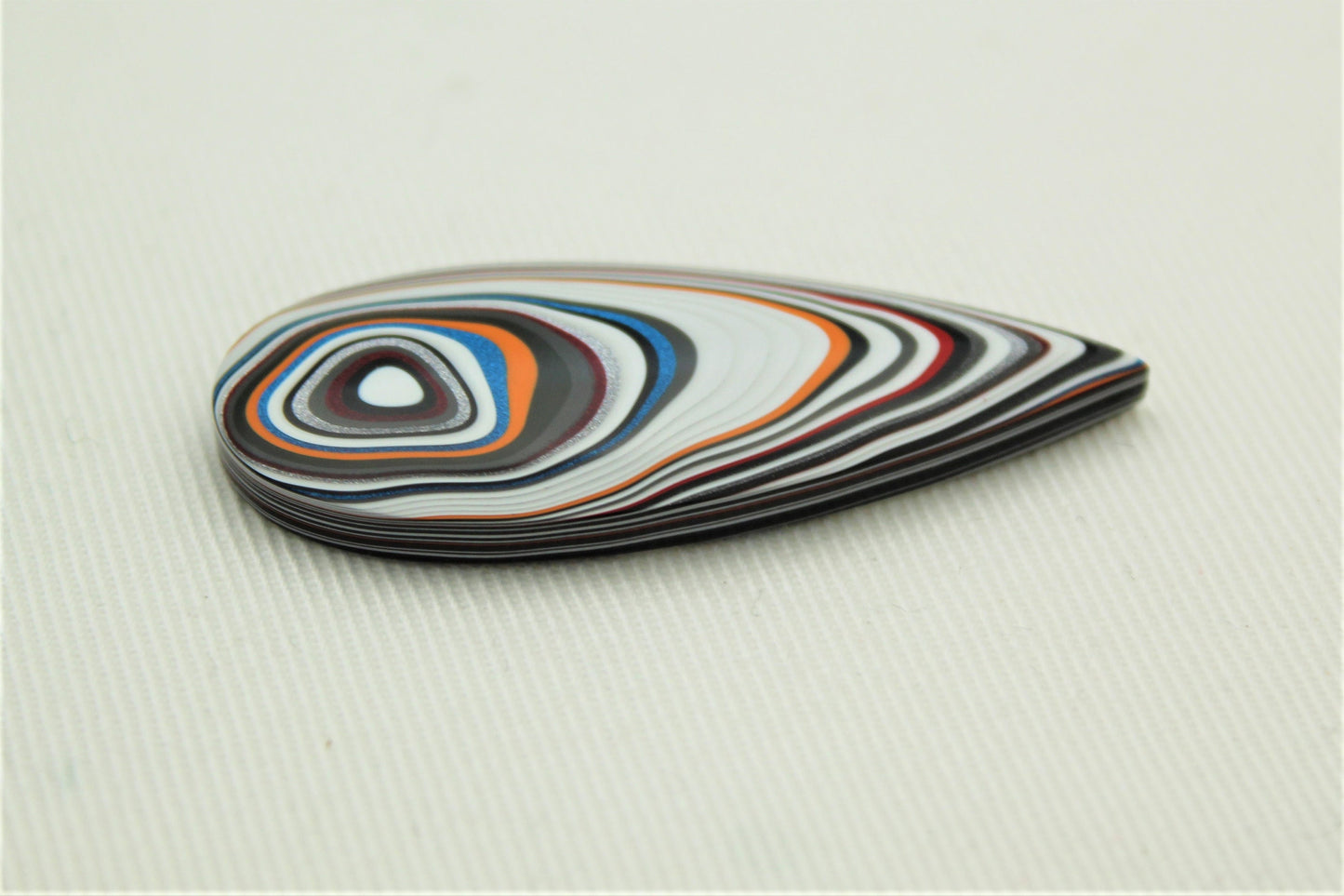 Fordite Cabochon  teardrop yellow white red