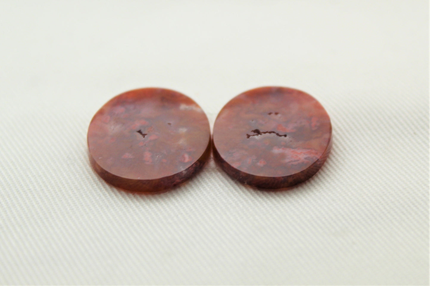 Paire de cabochons d'agate mexicaine pierres précieuses de forme libre