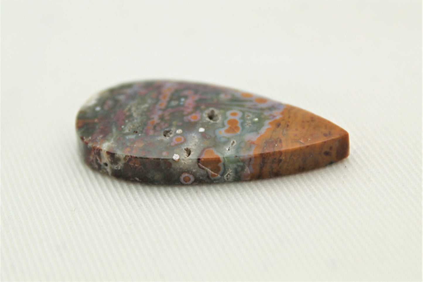 River Jasper Cabochon Gemstone multicolor drop