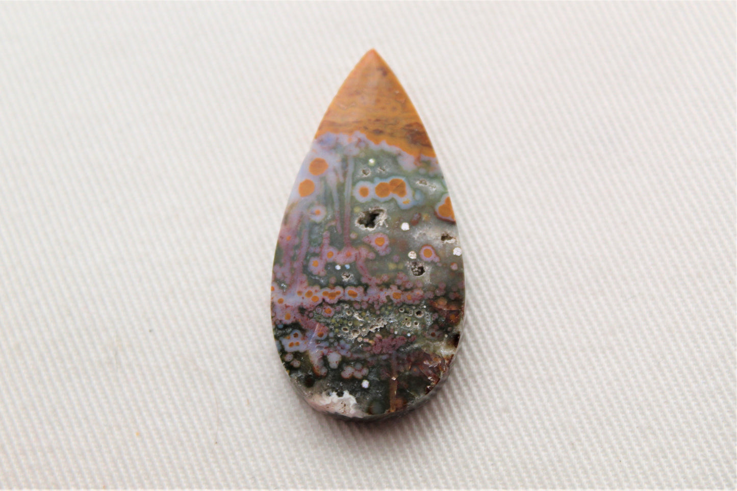 River Jasper Cabochon Gemstone multicolor drop