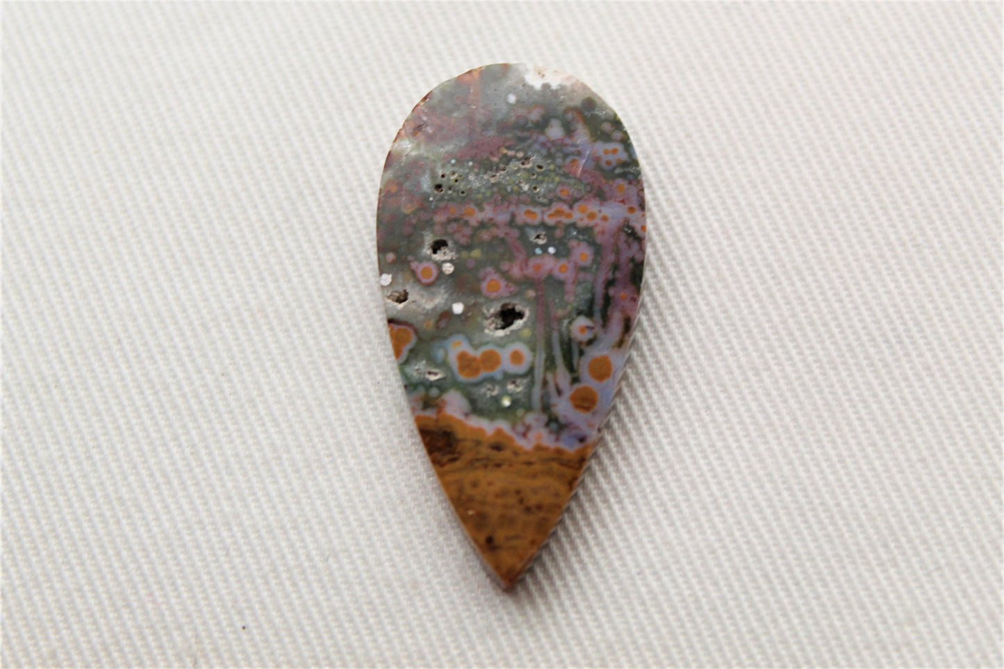 River Jasper Cabochon Gemstone multicolor drop