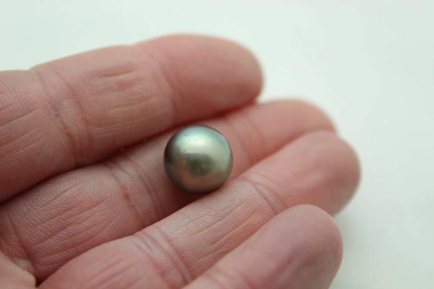 One Semi round Tahitian Pearl 11MM UNDRILLED