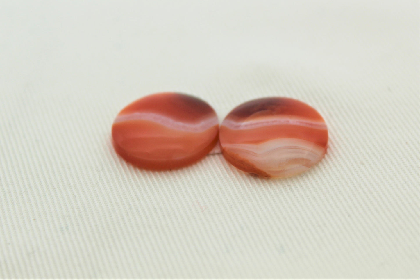 Banded Agates Cabochons Gemstone orange round 17MM