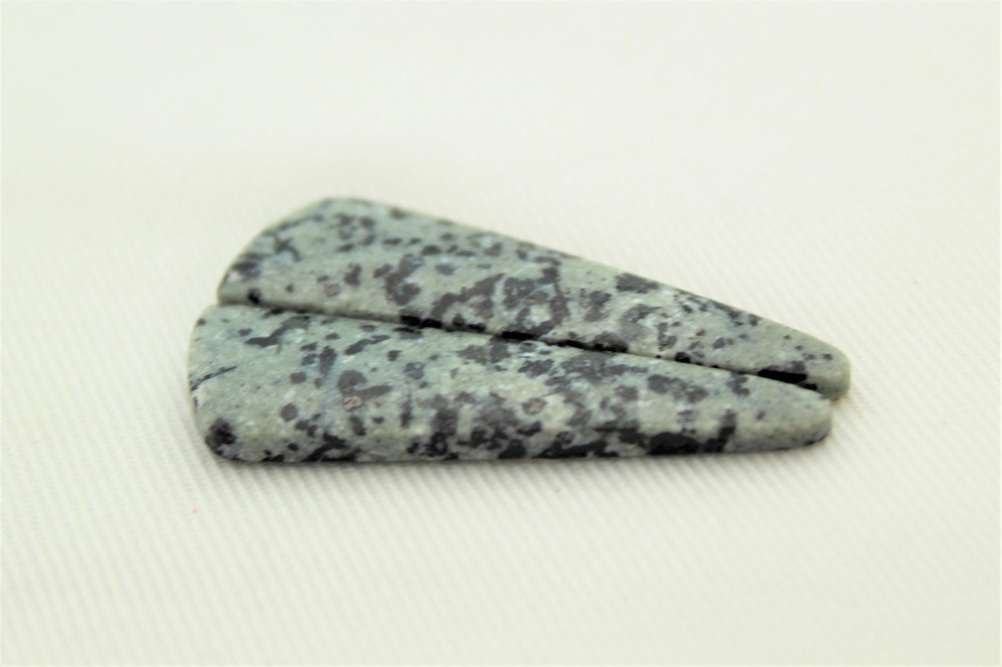 Dalmatian Jasper pair shape gray gemstone cabochon